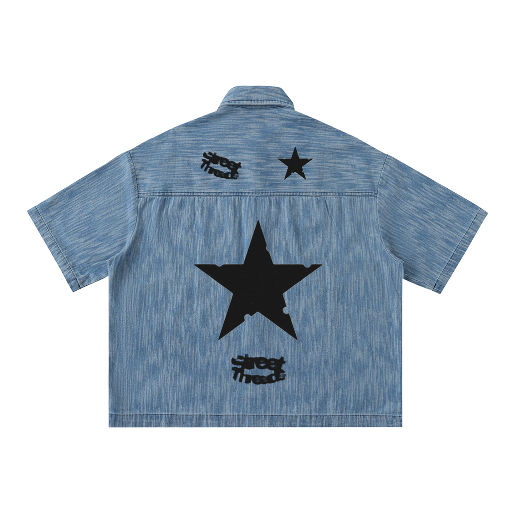 "Starlit Denim Shirt"⭐